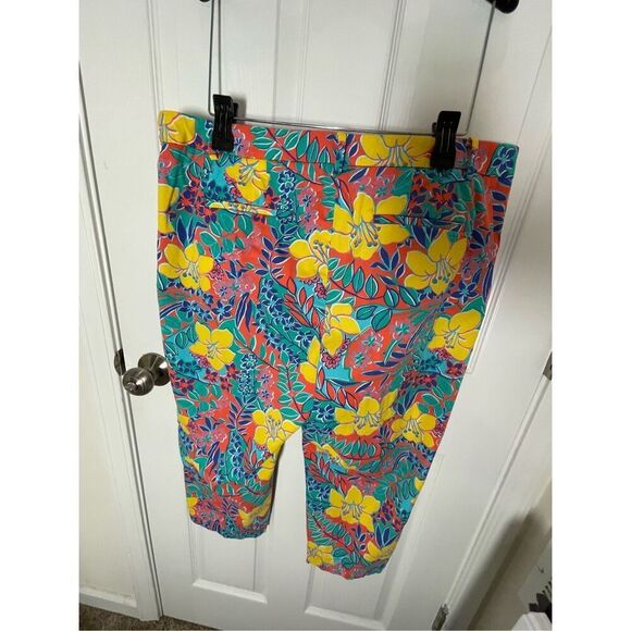 Talbots women’s floral perfect skimmer capris size 16 - Picture 2 of 7